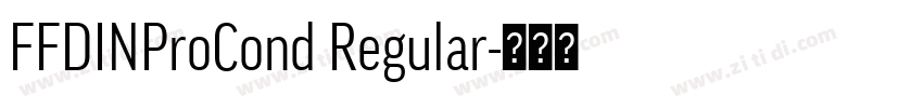 FFDINProCond Regular字体转换